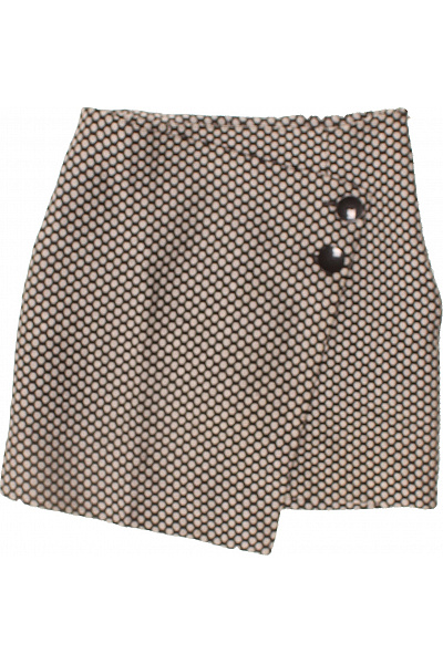 KOOKAI Krátká Zavinovací Sukne S Puntíky A Knoflíky Vel. 34