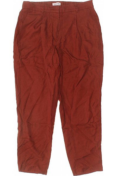 GERRY WEBER Dámské Lyocellové Kalhoty Hnědé Volné S Puky Ležérní S Kapsami Velikost EU 40