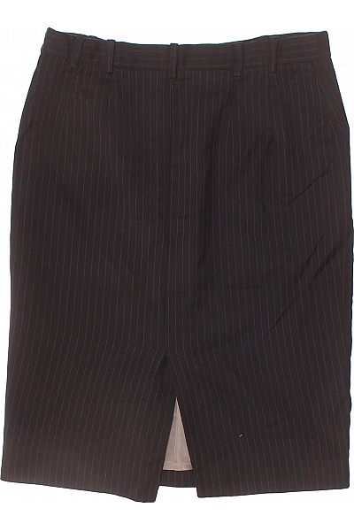 MANGO Dámská pouzdrová sukně černé pruhovaná business ke kolenům Velikost 38 | MANGO | obrázek 3