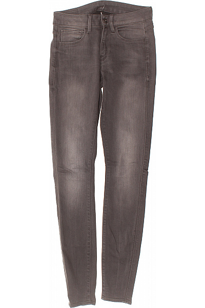 G-Star Dámské šedé Strečové Skinny Džíny Seprané úzké Vel. 34