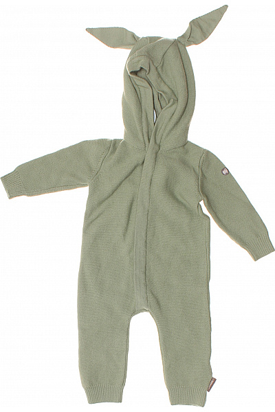 STERNTALER Vlněná Dětská Kombinéza Zelená S Kapucí A Oušky Vel. 68
