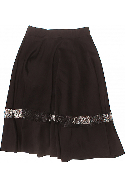 Lavish Alice Černá rozšířená midi sukně s krajkou a flitry elegantní Velikost 8 | Lavish Alice | obrázek 3