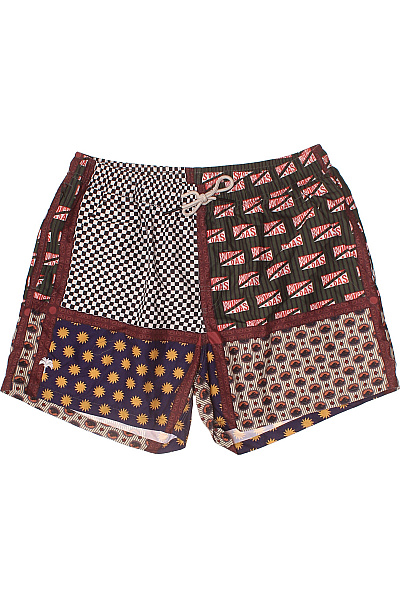 OAS Pánské plavecké kraťasy s potiskem kostkované volnočasové Velikost L | OAS | obrázek 2