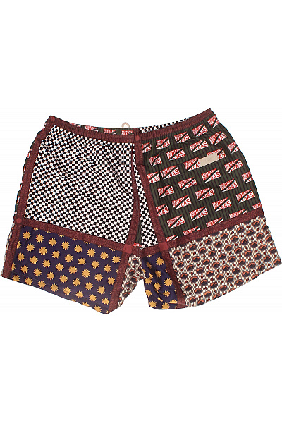 OAS Pánské plavecké kraťasy s potiskem kostkované volnočasové Velikost L | OAS | obrázek 3