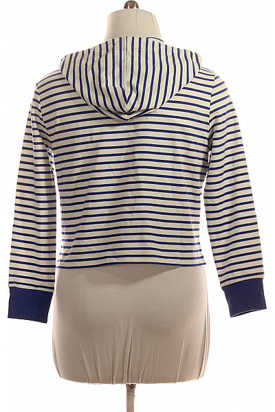 MAX&CO. Dámská bavlněná pruhovaná mikina s kapucí crop námořnický styl Vel. L | MAX&CO. | obrázek 2