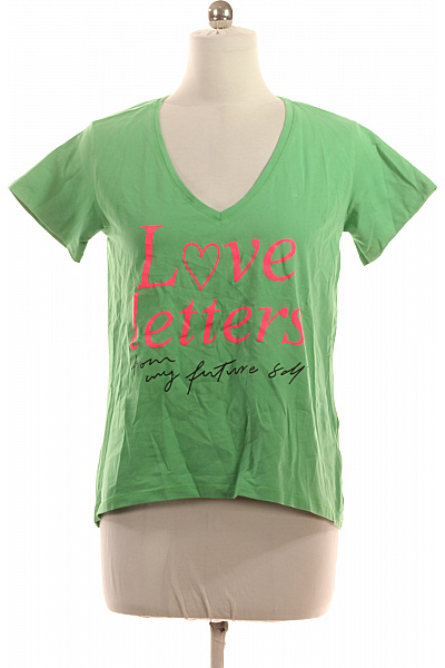 miss goodlife Dámské bavlněné zelené tričko s krátkým rukávem a potiskem Velikost S | miss goodlife | obrázek 2