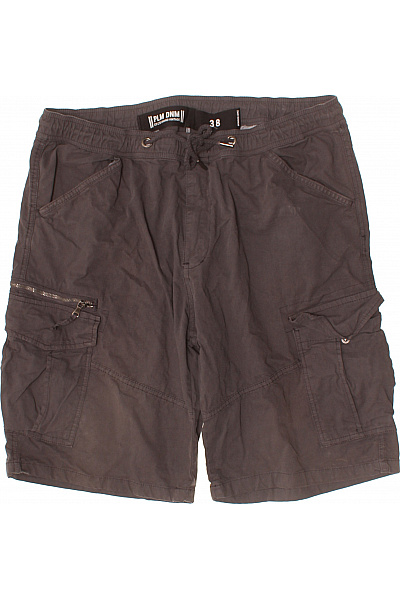 Pánské Kraťasy Cargo Volnočasové Hnědé S Kapsami Stahovací Vel. 38