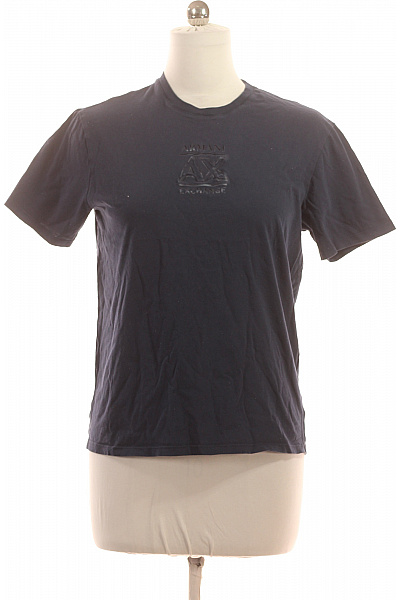 ARMANI Dámské tmavě modré tričko s krátkým rukávem a nápisem Vel. M | ARMANI | obrázek 2