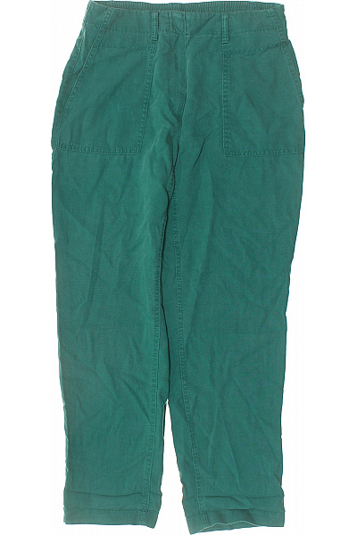 GERRY WEBER Dámské Zelené Plátěné Kalhoty S Kapsami Volnočasové Vel. 38
