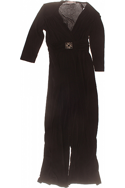 Rinascimento Dámský černý Overal S Krátkým Rukávem Elegantní Společenský Velikost S