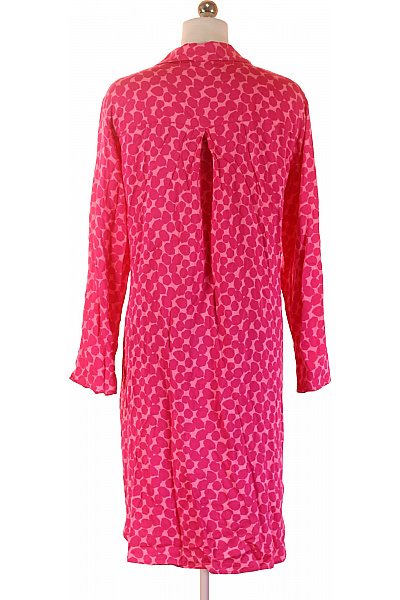 SAMOON dámské šaty růžové puntíkované košilové s dlouhým rukávem Vel. XL | SAMOON | obrázek 2