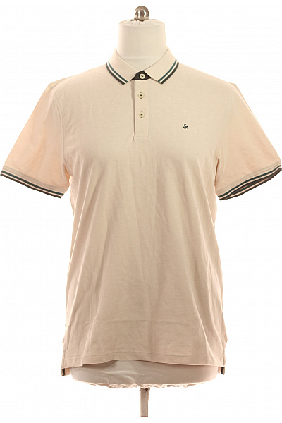JACK & JONES Pánské bavlněné polo tričko s krátkým rukávem a límečkem béžové Velikost XXL | JACK & JONES | obrázek 2