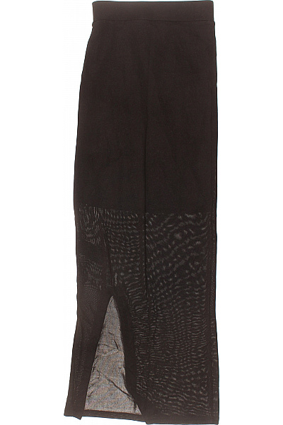 Dámská černá polyesterová maxi sukně průsvitná sexy s rozparkem Velikost XS | Unimoda | obrázek 2