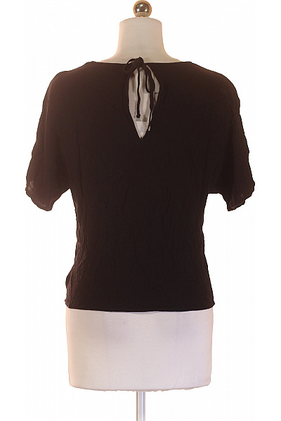 SUPERDRY Dámské viskózové černé tričko krátký rukáv lodičkový výstřih basic Vel. 80 | SUPERDRY | obrázek 3