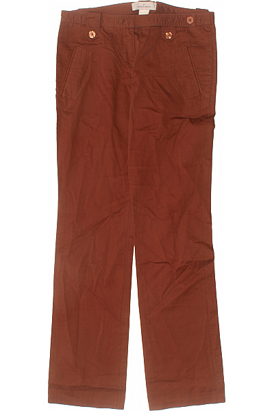 By Malene Birger Bavlněné hnědé široké volnočasové rovné kalhoty s kapsami a knoflíky Velikost 38 | By Malene Birger | obrázek 2