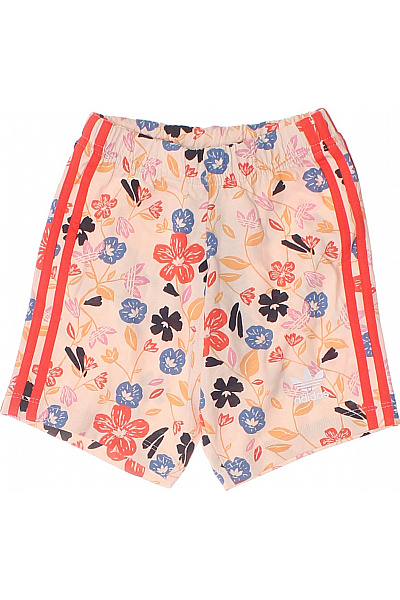 ADIDAS Dívčí bavlněné kraťasy s květinovým vzorem a červenými pruhy Vel. US 2T | ADIDAS | obrázek 2