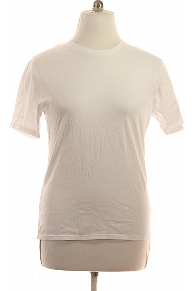 LTB Dámské Tričko Bílé Krátký Rukáv Basic Bavlna Velikost L