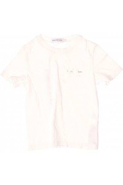 Calvin Klein Dětské Tričko S Krátkým Rukávem Bílé Bavlněné Velikost 4