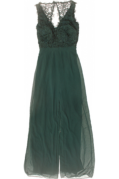 Kraimod Dámský Zelený Krajkový Overal Bez Rukávů Společenský Vel. 40