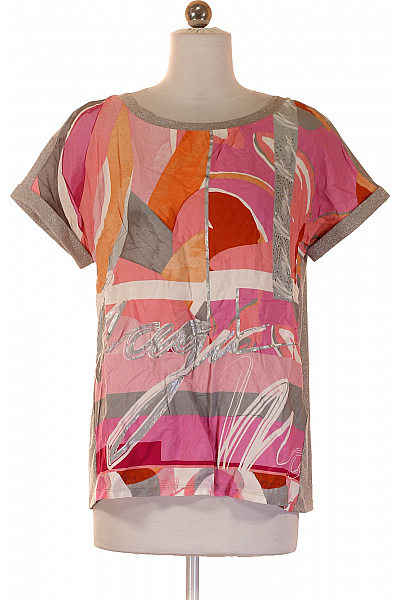 BETTY BARCLAY Dámská viskózová halenka krátký rukáv barevné vzorovaná letní volná Velikost L | BETTY BARCLAY | obrázek 2