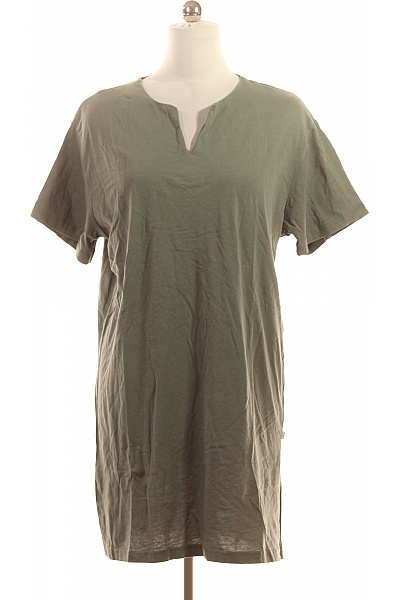 Seidensticker Dámské bavlněné tričkové šaty khaki jednoduché volné tunikové denní Vel. M | Seidensticker | obrázek 2