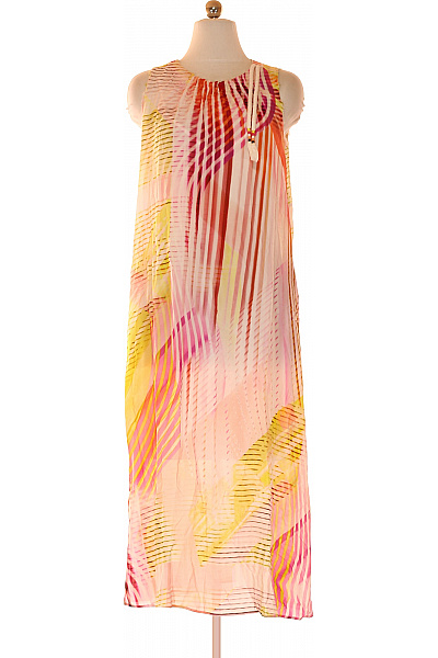 MARCCAIN Dámské šaty bez rukávů pastelové volnočasové letní plisované Vel. 2 | MARCCAIN | obrázek 2