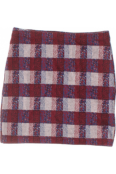 Topshop Dámská polyesterová kostkovaná mini sukně podzimní červená vzorovaná Vel. UK 8 | Topshop | obrázek 2