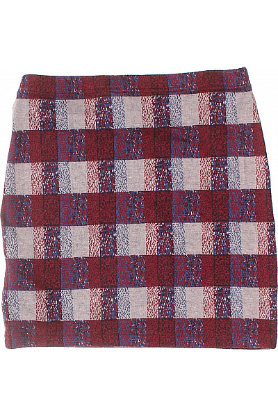 Topshop Dámská polyesterová kostkovaná mini sukně podzimní červená vzorovaná Vel. UK 8 | Topshop | obrázek 3