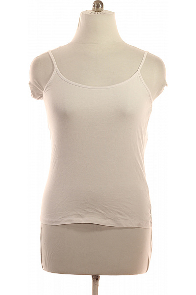 Dámské bavlněné tílko bílé basic bez rukávů Velikost M | Unimoda | obrázek 2