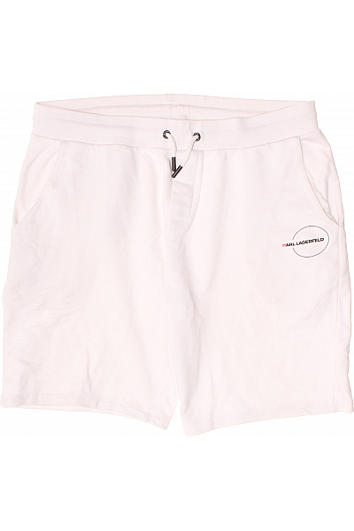 Karl Lagerfeld Kraťasy Bavlněné Volnočasové Bílé S Kapsami Velikost XL