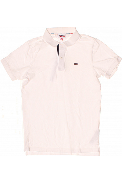 TOMMY HILFIGER Pánské tričko polo s krátkým rukávem bílé bavlněné Velikost S | TOMMY HILFIGER | obrázek 2