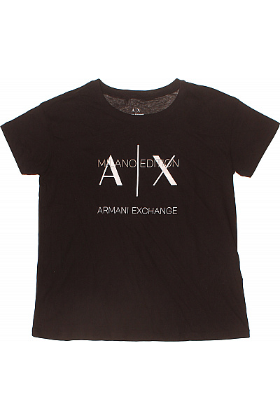 ARMANI Černé tričko s krátkým rukávem a potiskem Armani Exchange Vel. S | ARMANI | obrázek 2