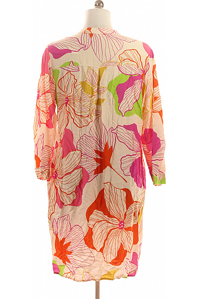 key largo Viskózové dámské šaty tunikové květované s dlouhým rukávem letní volné Vel. XL | key largo | obrázek 3
