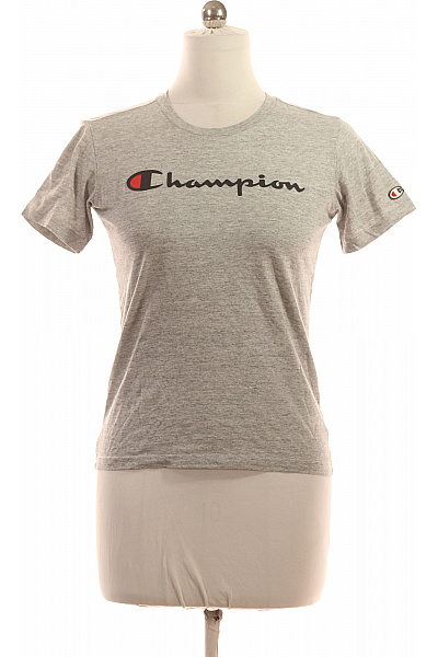 Champion Dámské šedé Tričko S Krátkým Rukávem A Nápisem Basic Vel. M