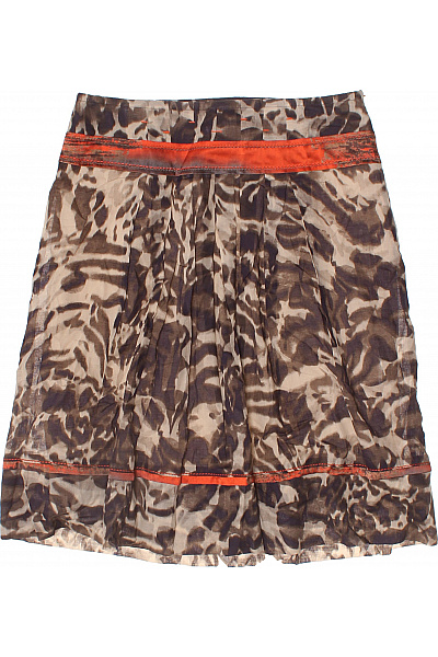 MARC AUREL Bavlněná dámská krátká vzorovaná sukně hnědá s oranžovou Vel. 34 | MARC AUREL | obrázek 2