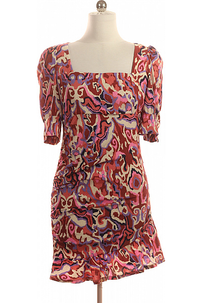 Dámské šaty krátký rukáv barevné retro mini Velikost S | Unimoda | obrázek 2