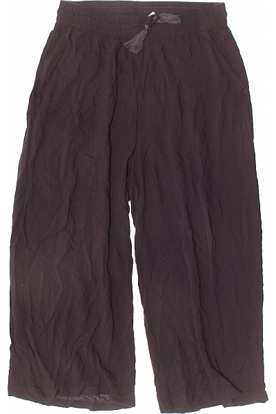 Sublevel Dámské Volnočasové Kalhoty široké Viskózové černé Velikost L