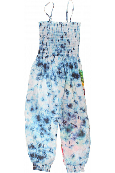 DESIGUAL Dívčí overal modrý batikovaný květinový Vel. 7/8 LET | DESIGUAL | obrázek 2