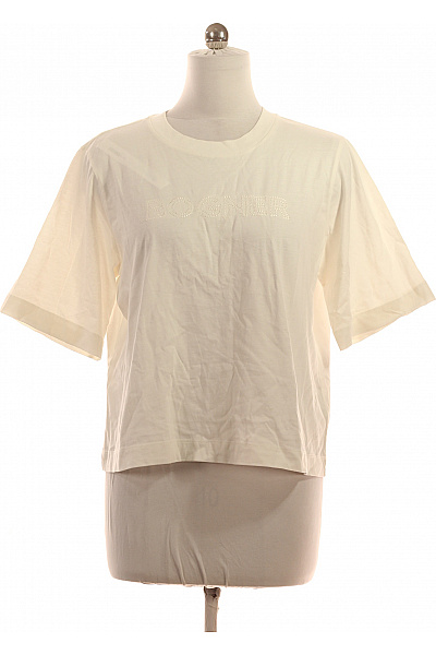 Bogner Dámské Tričko S Krátkým Rukávem A Nápisem Bílé Bavlněné Basic Vel. XXL