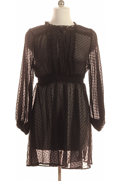 GUIDO MARIA KRETSCHMER Dámské šaty černé puntíkované šifonové s dlouhým rukávem elegantní Vel. L | GUIDO MARIA KRETSCHMER | obrázek 2