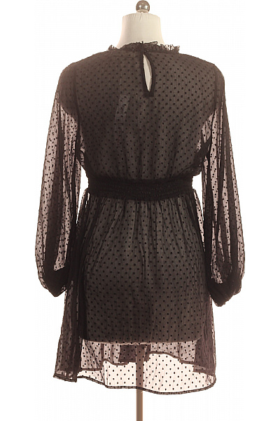 GUIDO MARIA KRETSCHMER Dámské šaty černé puntíkované šifonové s dlouhým rukávem elegantní Vel. L | GUIDO MARIA KRETSCHMER | obrázek 3