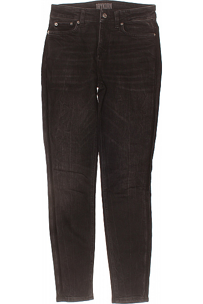 DRYKORN Dámské černé Džíny Seprané úzké Rovné S Vysokým Pasem Velikost 27/34