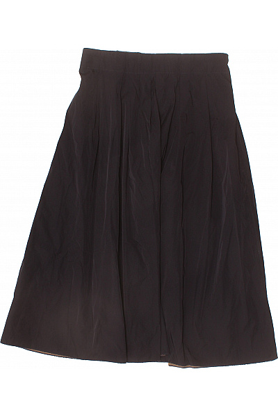 ZARA Dámská polyesterová černá midi áčková sukně s gumou v pase Vel. s | ZARA | obrázek 2