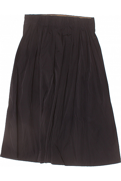 ZARA Dámská polyesterová černá midi áčková sukně s gumou v pase Vel. s | ZARA | obrázek 3