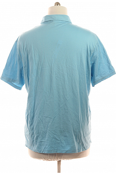 van Laack Pánské bavlněné polo tričko s krátkým rukávem světle modré jednobarevné basic Velikost 3XL | van Laack | obrázek 2