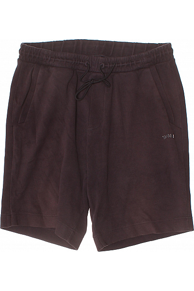 Hugo Boss Pánské Bavlněné Teplákové Kraťasy S Kapsami Volnočasové Hnědé Vel. L