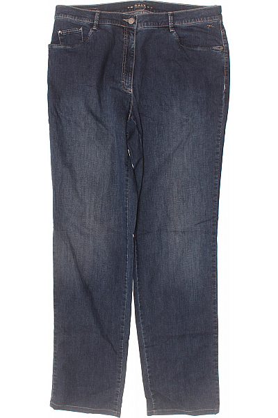 BRAX Dámské Bavlněné Modré Džíny Rovné Kapsy Vel. 44