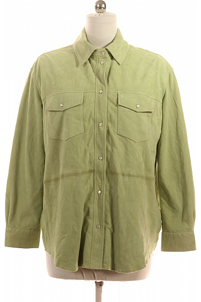 OAKWOOD Zelená semišová košilová bunda oversize moderní Velikost EU M | OAKWOOD | obrázek 2