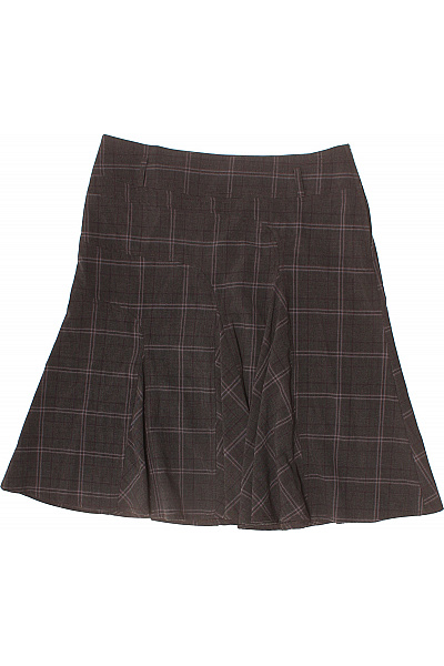 Next Dámská polyesterová károvaná áčková kostkovaná rozšířená sukně hnědá Vel. 12 | Next | obrázek 2