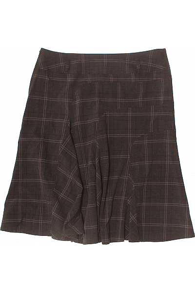 Next Dámská polyesterová károvaná áčková kostkovaná rozšířená sukně hnědá Vel. 12 | Next | obrázek 3